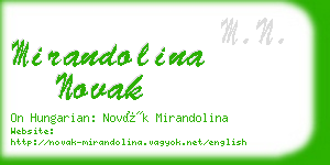 mirandolina novak business card